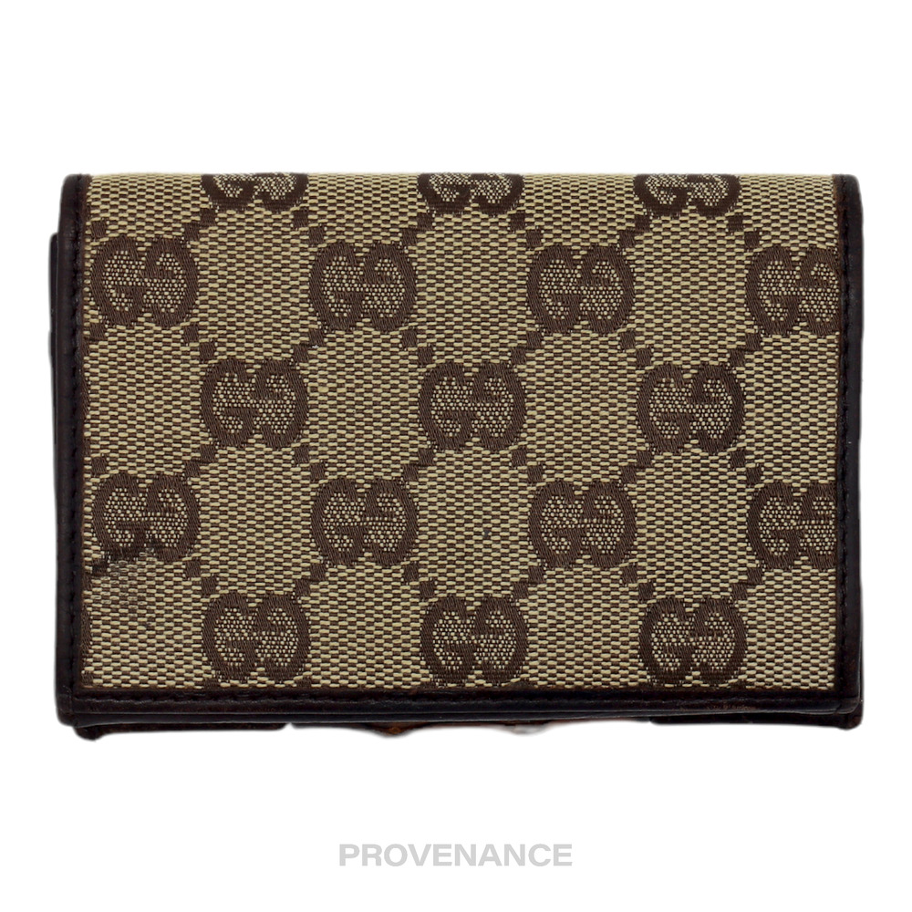 🔴 Gucci Bamboo Card Wallet - GG Canvas Brown - Picture 2 of 7